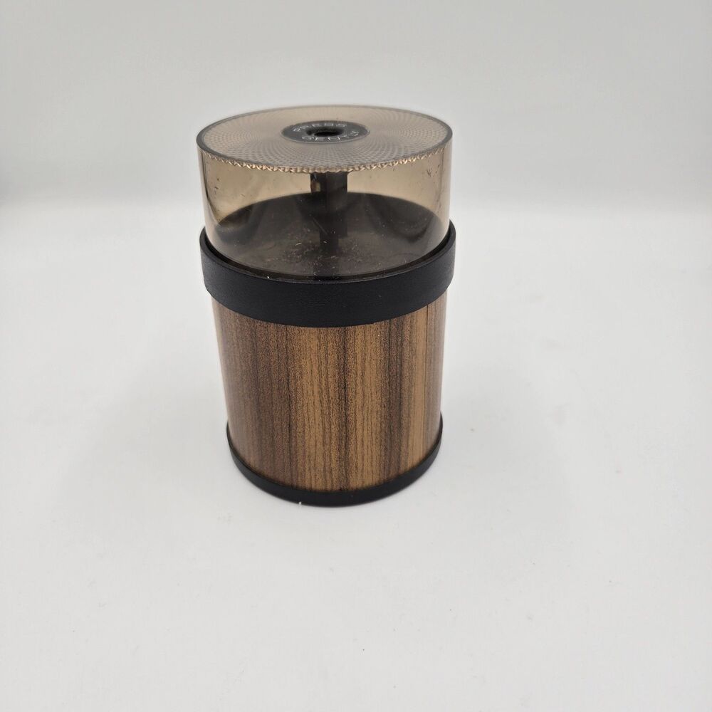 VTG ARCHER Battery Operated Pencil Sharpener Wood Grain Atomic Era Spirograph